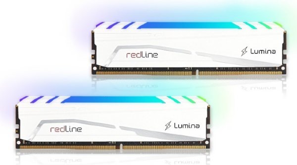 32GB (2X16GB) DDR4-3600 UDIMM PC4-28800 (3600MHz) 16-19-19-39 Redline Lumina White