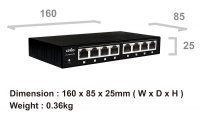 Cerio CS-1008G-8P A3  8 Port 10/100/1000M Gigabit PoE+ Switch ( 180Watt Power )