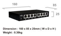 Cerio CS-1008G-8PX 8 Port 10/100/1000M Gigabit PoE+ Switch