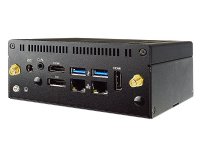 HBFBU02-07-B NUC Fanless Barebone, Apollo Lake, Celeron J3455, 32GB eMMC, M.2 SATA 2242, 2*2.5GBE, 2*HDMI, DP, USB Type-C, 12V, TPM 2.0