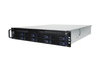 In-Win IW-RS208-02SN-CR550.H - 2U mid-depth Server Chassis 1+1 Redundant 550W Power Supply with 8x 3.5" 12Gbps Hot-Swap Bays