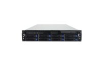 In-Win IW-RS208-02SN-CR550.H - 2U mid-depth Server Chassis CRPS Redundant 550W Power Supply with 8x 3.5" 12Gbps Hot-Swap Bays, Front Panel Sold Separately