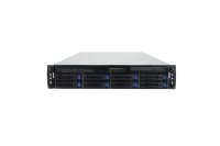 In-Win IW-RS208-02SN-S500.H - 2U mid-depth Server Chassis  500W Power Supply with 8x 3.5" 12Gbps Hot-Swap Bays, Front Panel Sold Separately