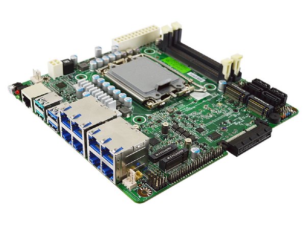 Jetway Mini-ITX Embedded Motherboard, 13th/12th Gen ILGA1700, R680E DDR5 up to 64GB, 4* SATAIII support RAID, 8* 2.5GbE