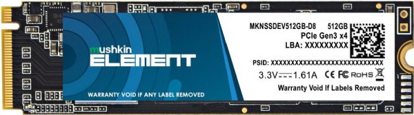 Mushkin Element 256GB NVMe Solid State Drive  M.2 2280 PCIe Gen3 x