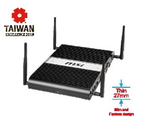 MSI WindBOX, FANLESS, Intel Whiskey Lake-U i5-8265U, 3xHDMI, Barebone, BLACK, ADAPTER 19V/65W, POWER CORD USA