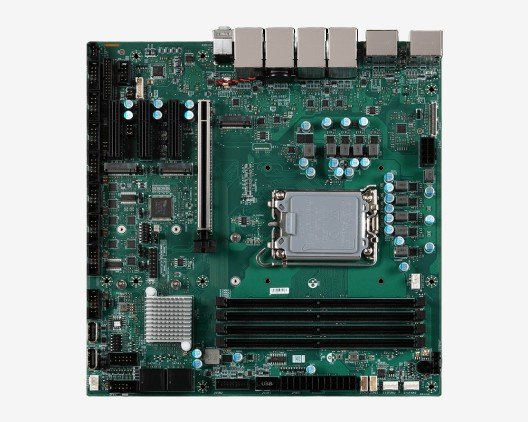 MSI MS-CF09-001 Micro-ATX Intel RPL-S,R680E,4*DDR5,HDMI+DP+eDP,3*M.2 M key,1*PCIe x16,3*PCIe x4,4*2.5GbE LAN,4*SATA