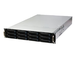 AIC RSC-2ET-4 - 2U Storage Chassis 12x 3.5" / 2.5" hot-swap bays, 550W CRPS redundant power, 2x 7mm 2.5" hot-swap OS, low profile, rail, 12 SAS 12G passive backplane