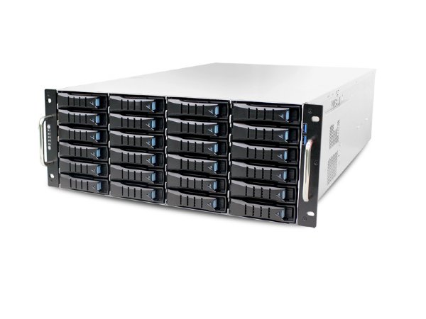 AIC RSC-4ET-01 - 4U 24x 3.5" hot-swap bays, 1200W CRPS redundant power, 2x 2.5" hot-swap OS, rail, 4U24 SAS 12G expander