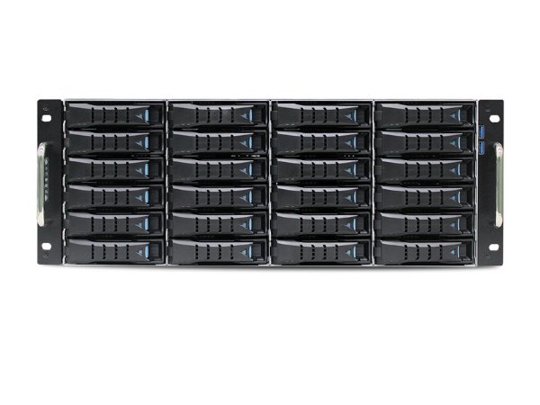 AIC RSC-4ET-01 - 4U 24x 3.5" hot-swap bays, 1200W CRPS redundant power, 2x 2.5" hot-swap OS, rail, 4U24 SAS 12G expander
